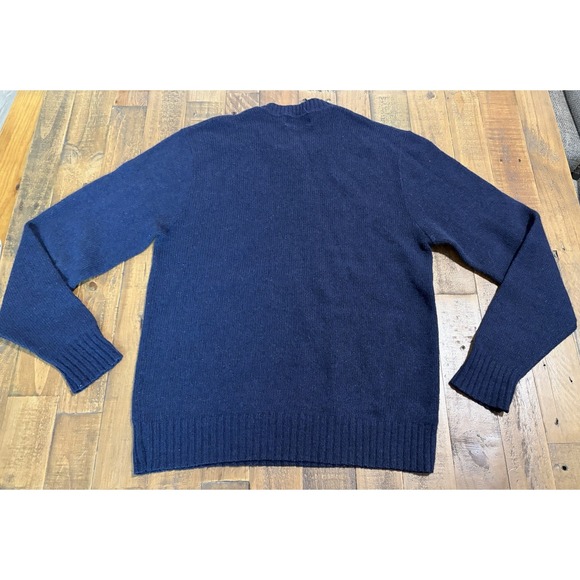 Vintage Robert Bruce Sweater Mens Large Blue Crewneck Made in USA Wool Blend - Picture 6 of 8